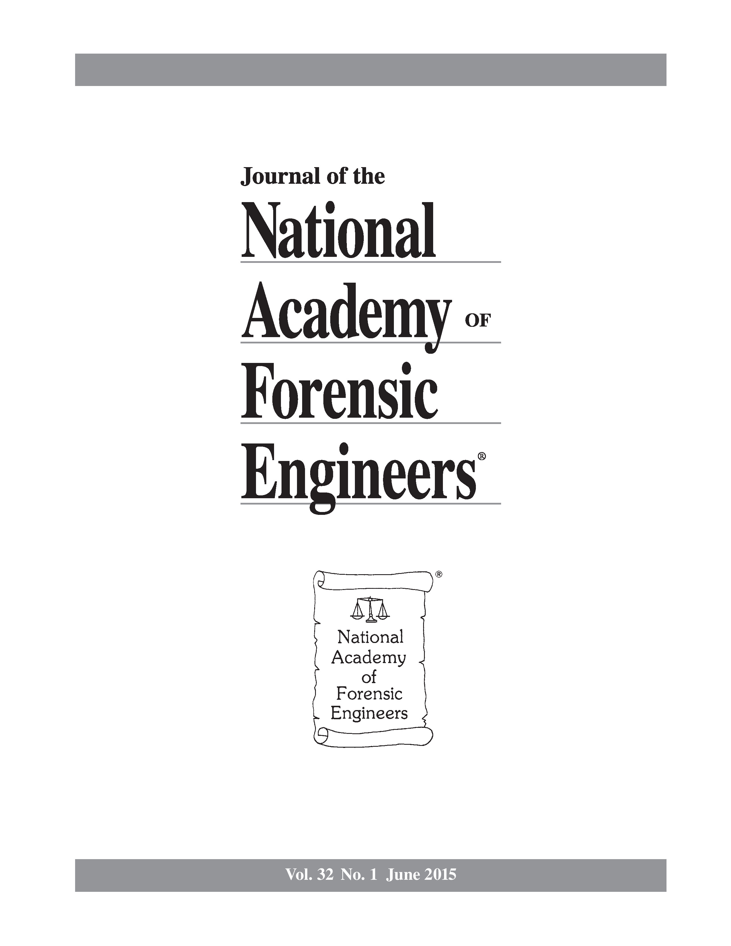 Cover of the Journal of the National Academy of Forensic Engineers